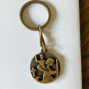 James Avery Bronze Key Chain / Keyring with St Christopher